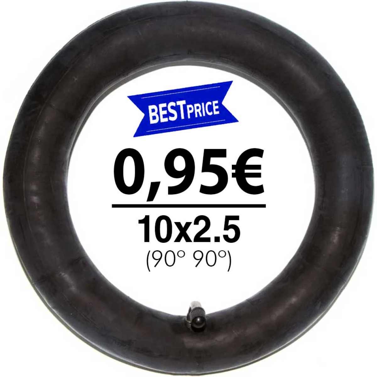Comprar Cámara de aire 10×2,5 (válvula 90º 90º) (estándar)