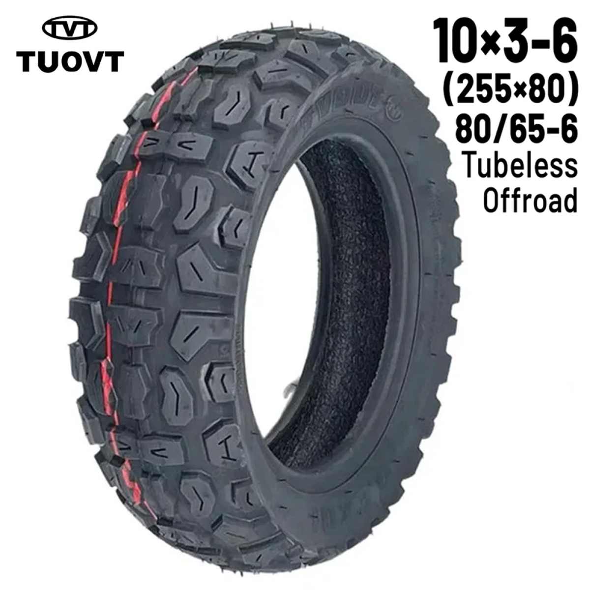 Comprar Rueda Cubierta offroad 10×3-6 (255×80) 80/65-6 Tubeless [Tuovt]