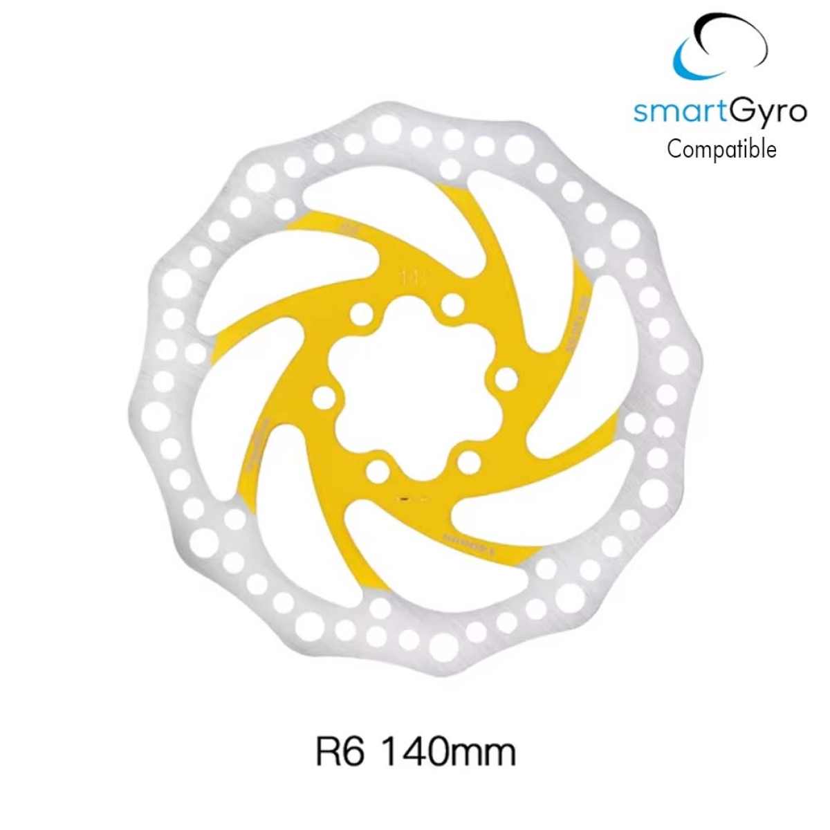 Comprar Disco de freno 140mm amarillo – 6 agujeros (Smartgyro / Kugoo y similares)