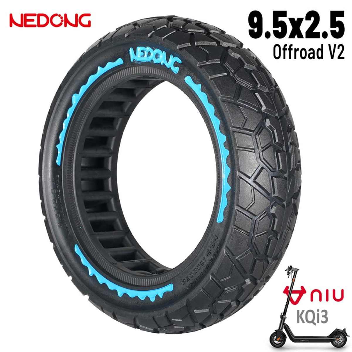 Comprar Rueda maciza azul ultraligera 9,5×2,5 (Versión offroad V2) [Nedong]