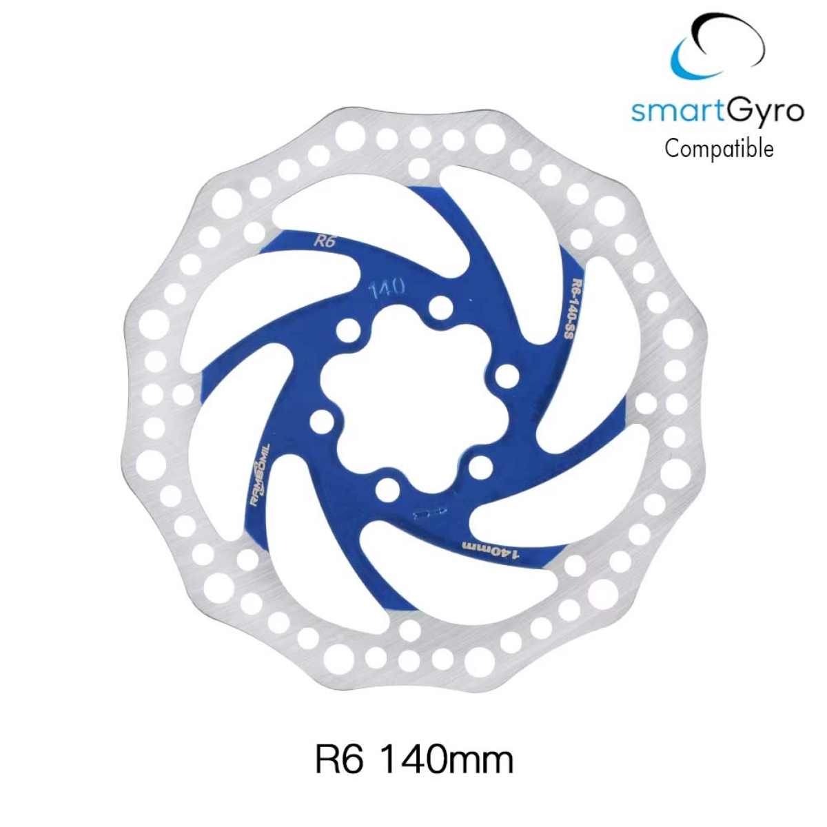 Comprar Disco de freno 140mm azul – 6 agujeros (Smartgyro / Kugoo y similares)