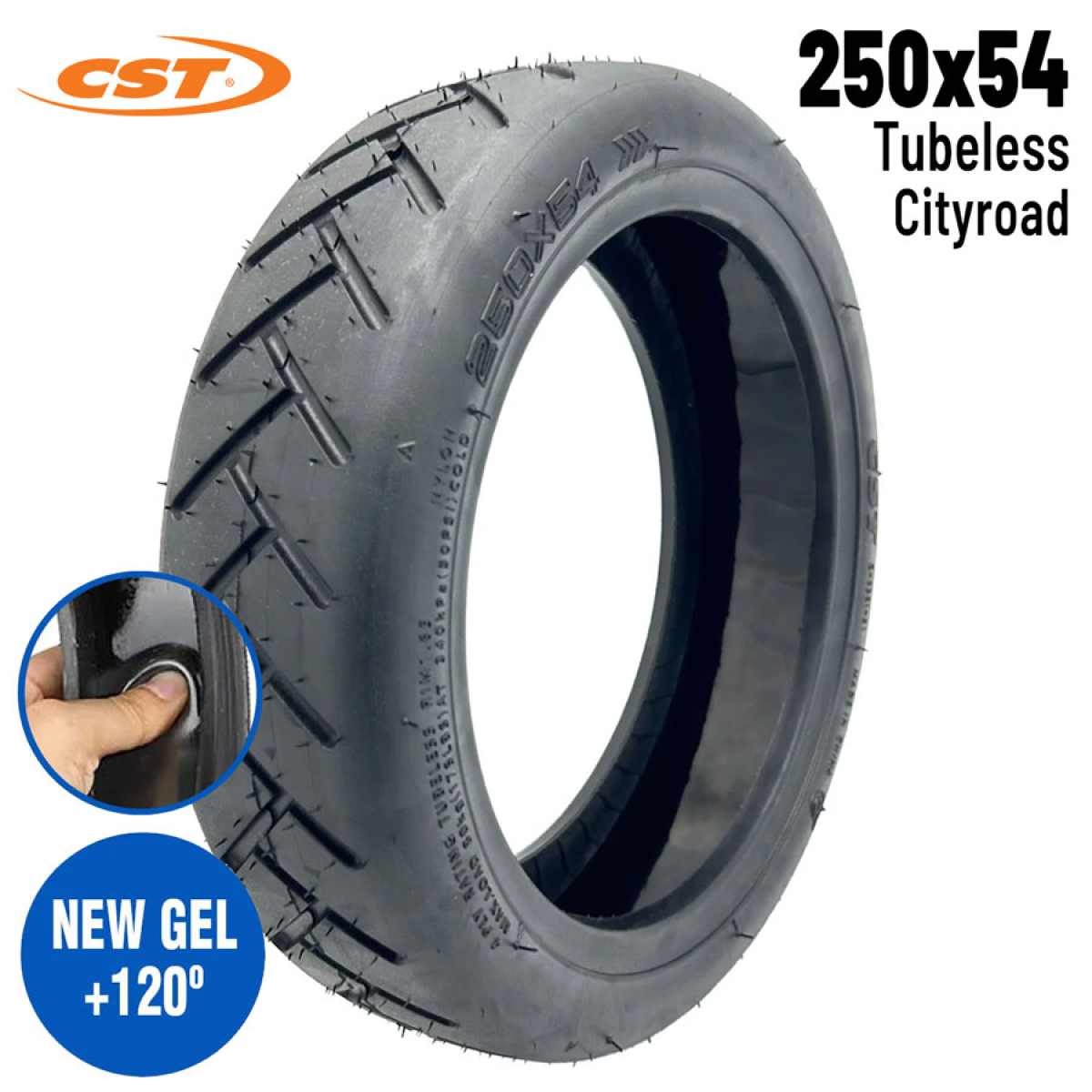 Comprar Rueda Cubierta 250×54 (Con Gel antipinchazos) para Xiaomi 4 [CST]