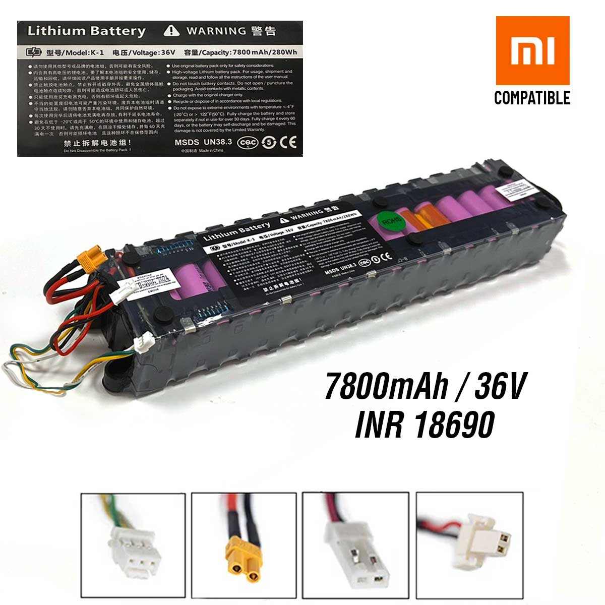 Comprar Batería para Xiaomi M365/1S/Essential/Mi3 7,8 Ah
