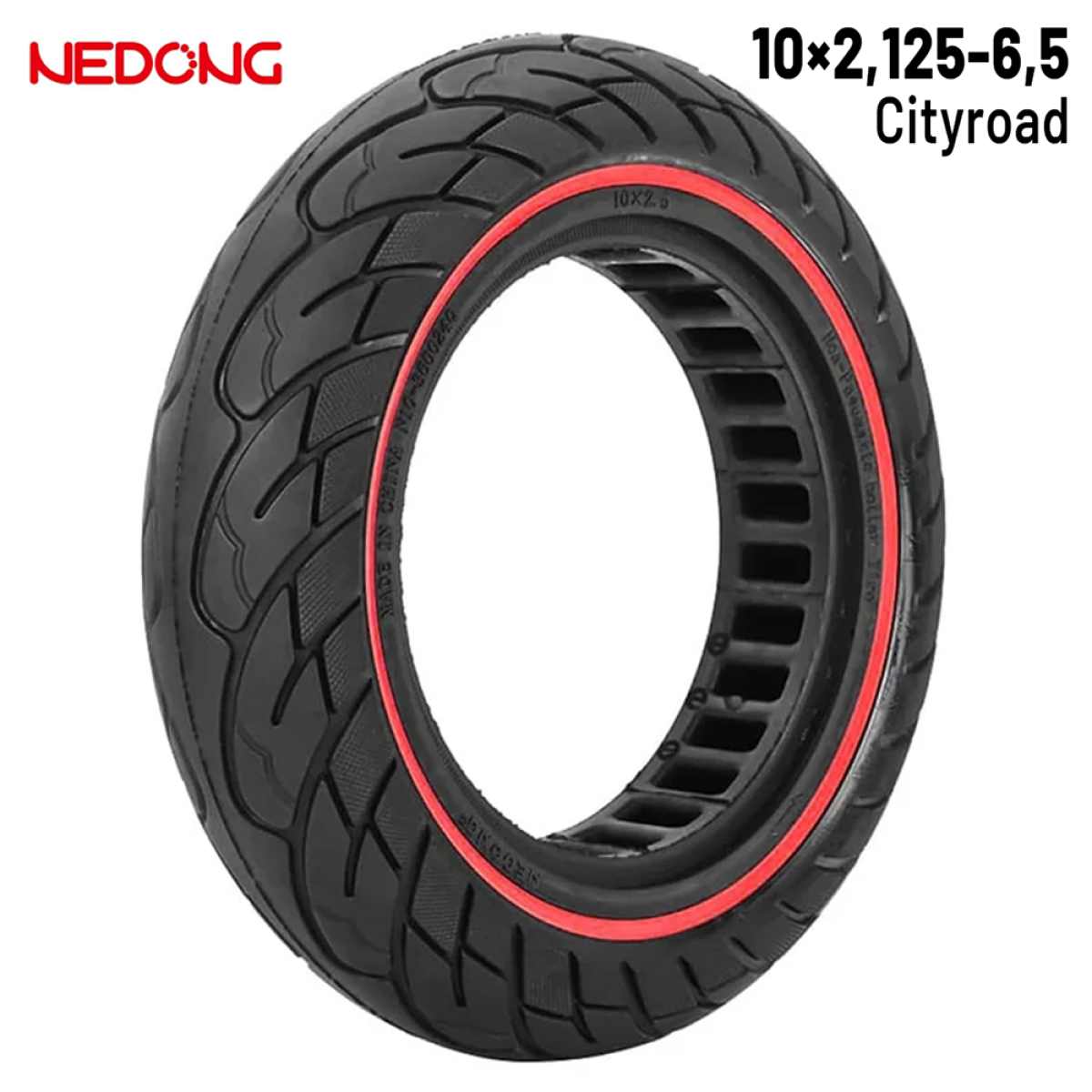 Comprar Rueda maciza 10×2,125-6,5 36mm Roja [Nedong]