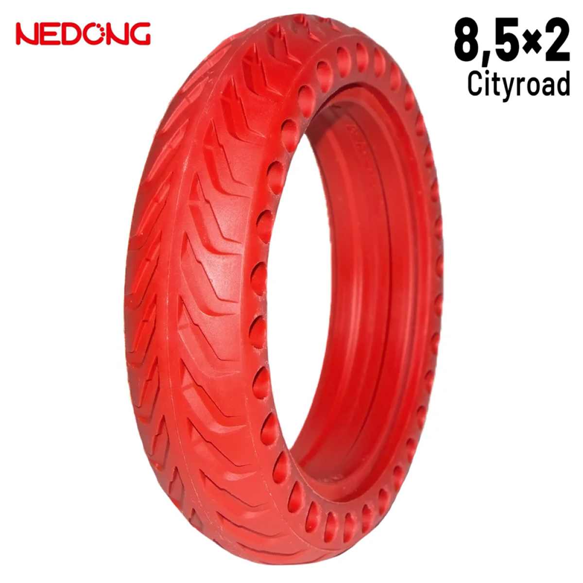 Comprar Rueda maciza 8,5×2 Agujereada ROJA Para Xiaomi [Nedong]
