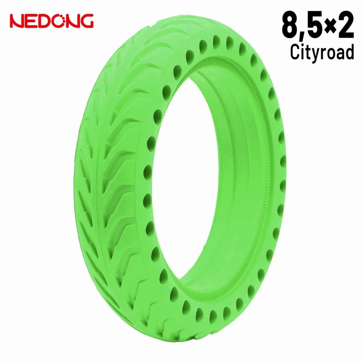 Comprar Rueda maciza 8,5×2 Agujereada VERDE Para Xiaomi [Nedong]