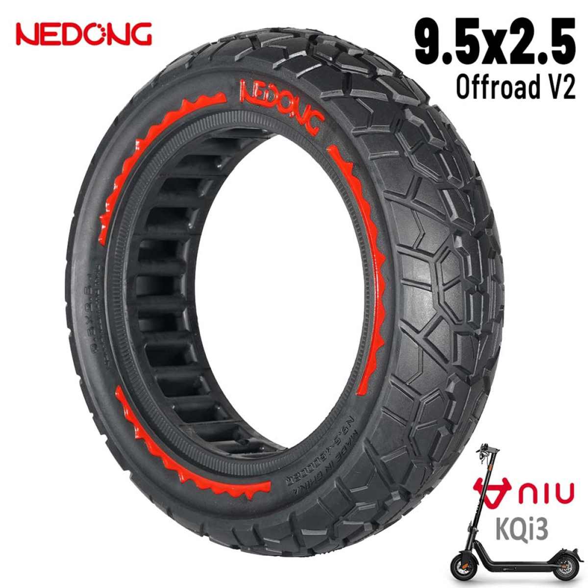 Comprar Rueda maciza roja ultraligera 9,5×2,5 (Versión offroad V2) [Nedong]