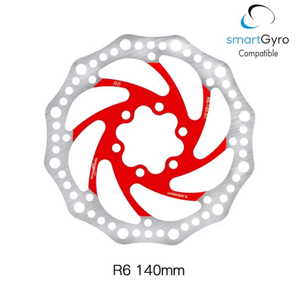 Comprar Disco de freno 140mm rojo – 6 agujeros (Smartgyro / Kugoo y similares)