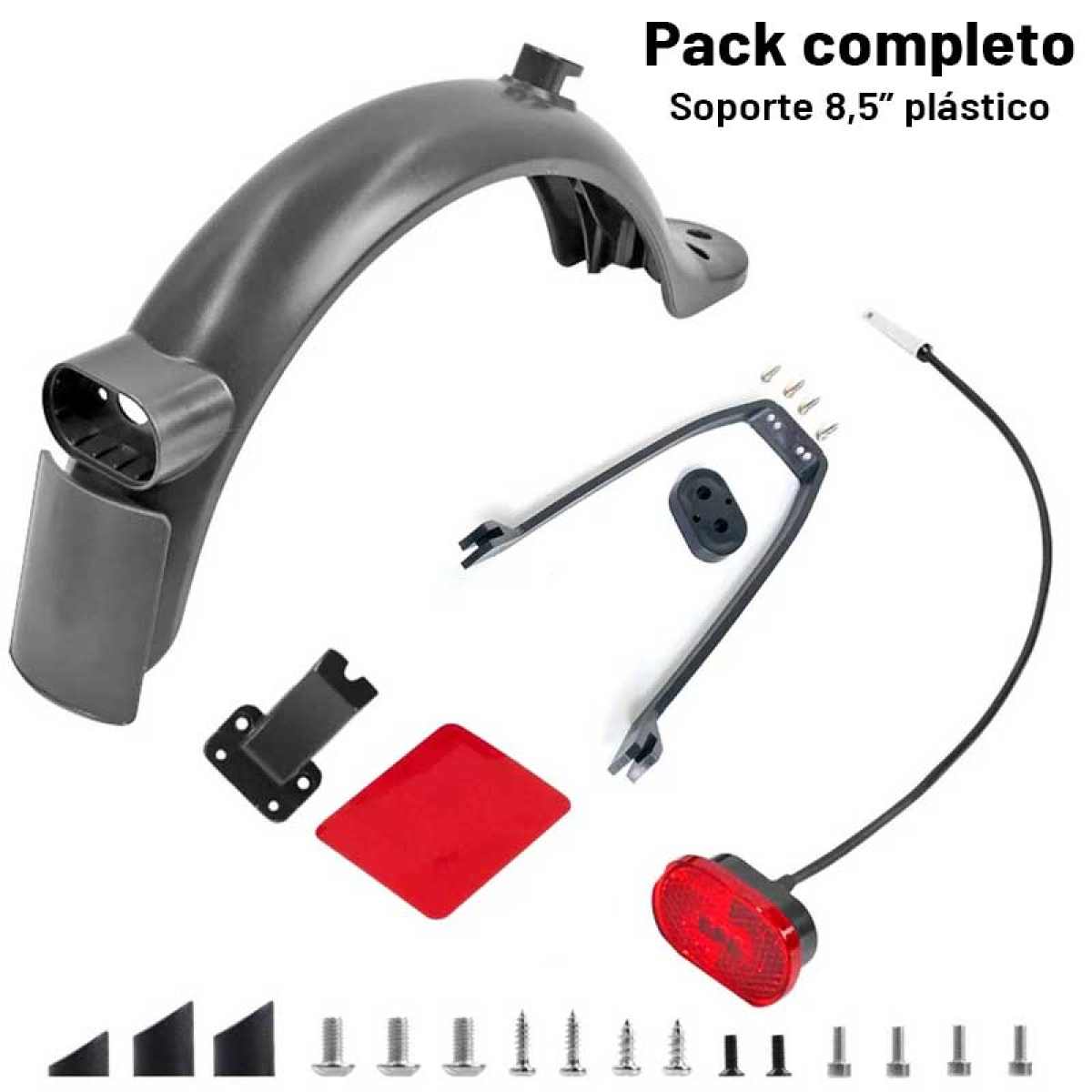 Comprar Pack completo guardabarros trasero para Xiaomi (Soporte plástico 8,5 pulgadas)