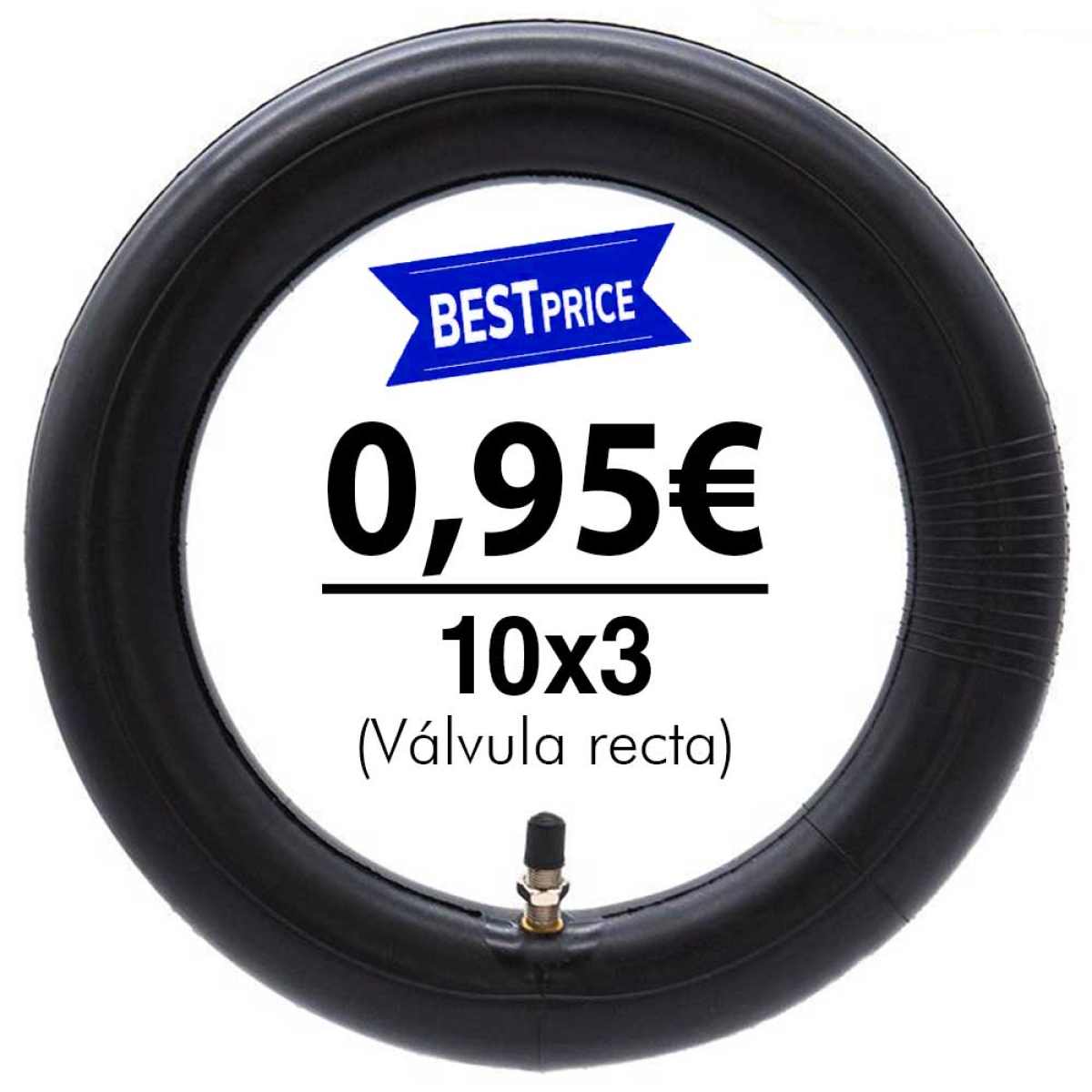 Comprar Cámara de aire 10×3 – 255×80 (válvula recta) (estándar)