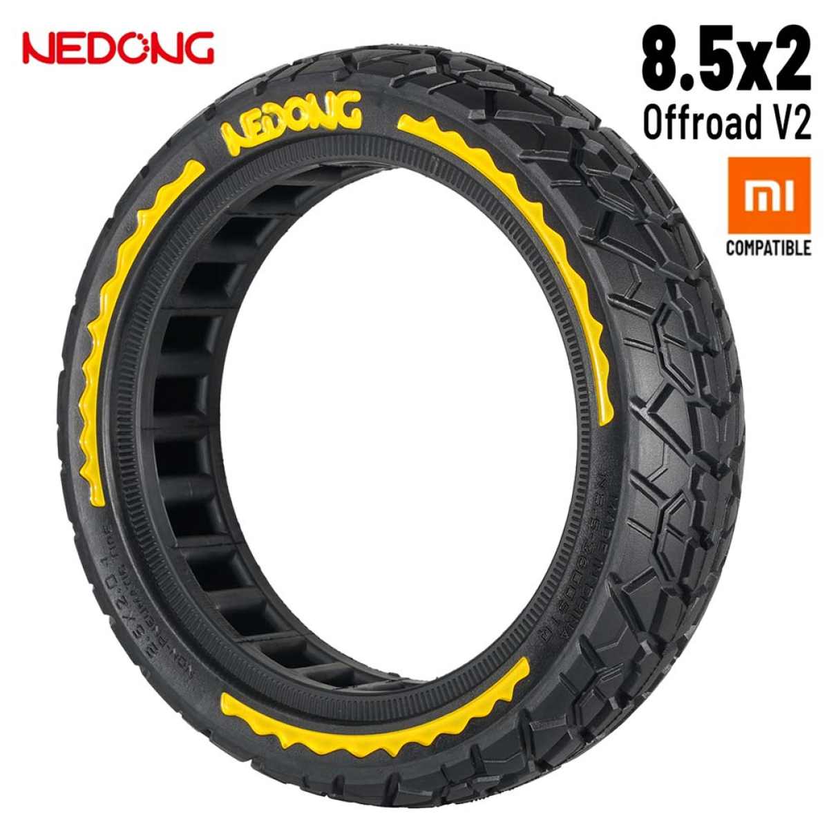 Comprar Rueda maciza amarilla ultraligera 8,5×2 (Versión offroad V2) [Nedong]