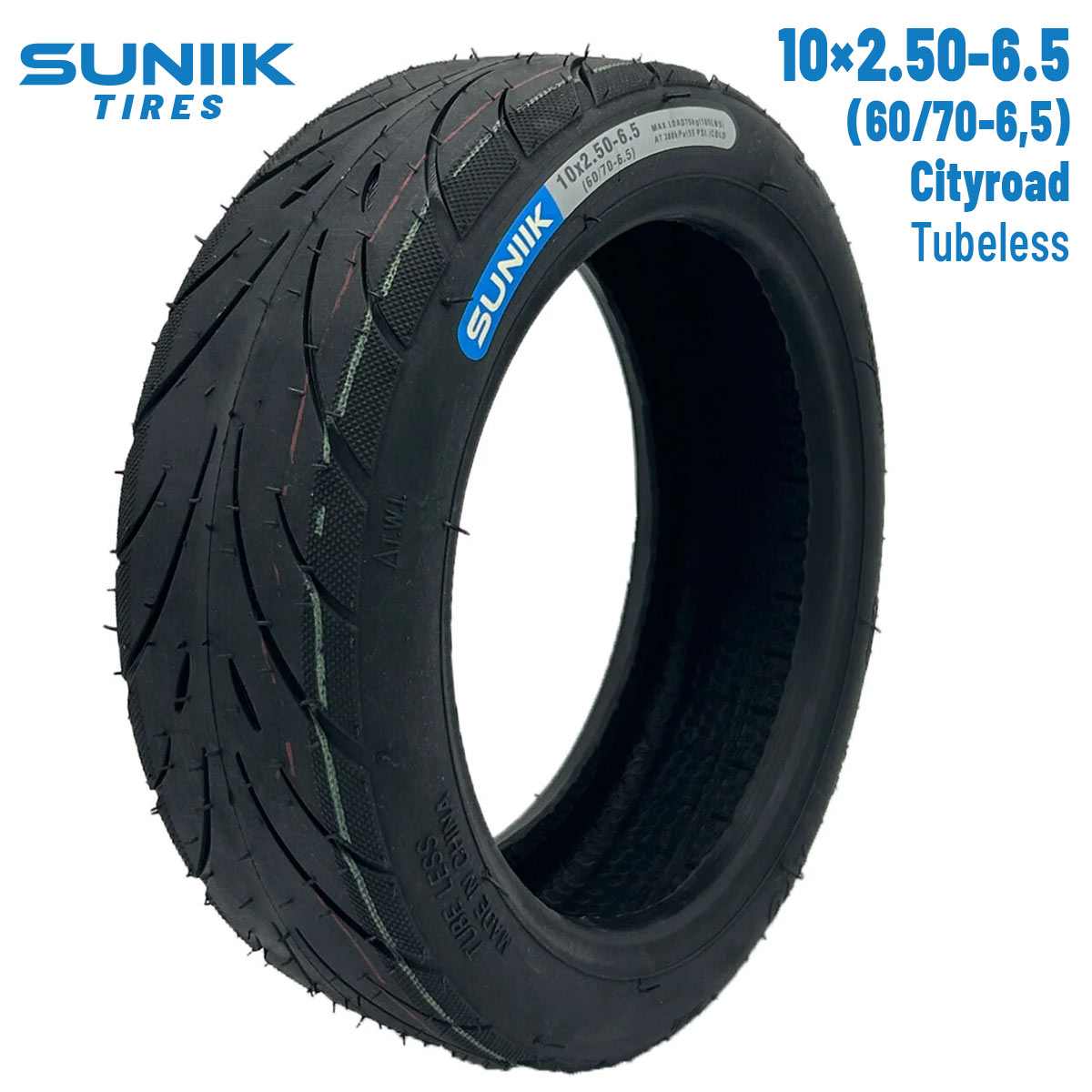 Comprar Neumático Tubeless 10×2,50-6,5 (60/70-6,5) Cityroad [Suniik]