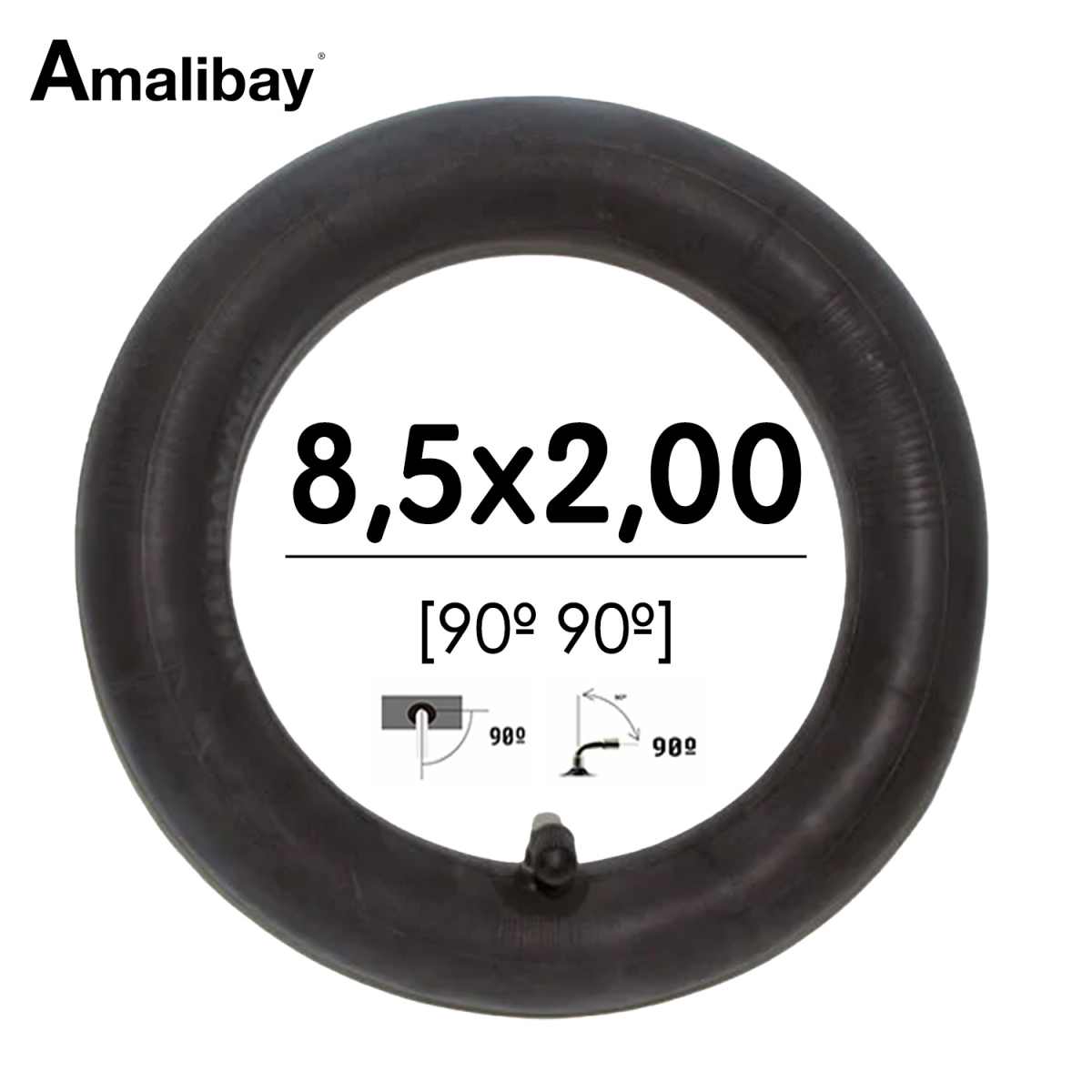 Comprar Cámara de aire 8,5×2 (50/134) (válvula 90º 90º)  – Premium [Amalibay]