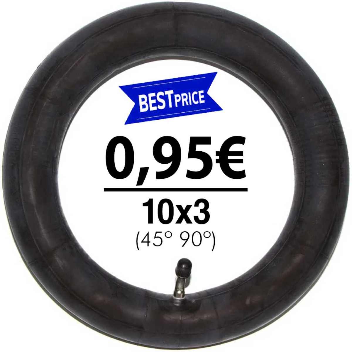 Comprar Cámara de aire 10×3 – 255×80 (válvula 45º 90º) (estándar)